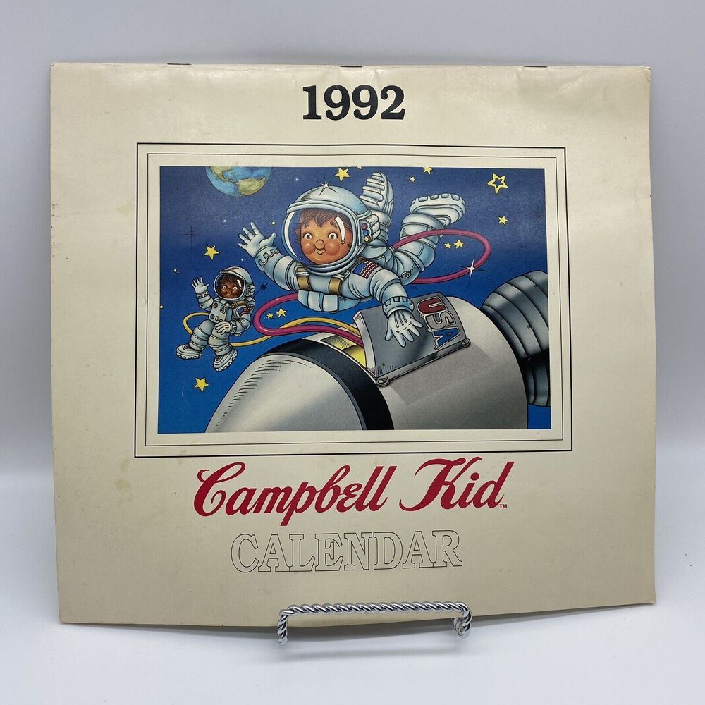 Vintage 1992 Campbell Kid Calendar With 6 Postcards And Recipes‎